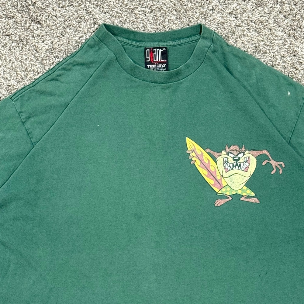 Vintage 1993 Taz Looney Tunes Giant Tag Surfing T-Shirt Mens XL USA‎ Made